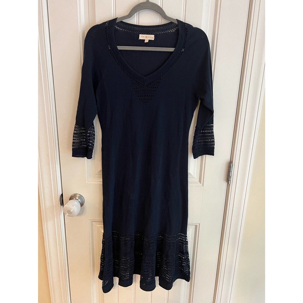 Tory Burch Navy Knit Dress Size‎ Medium